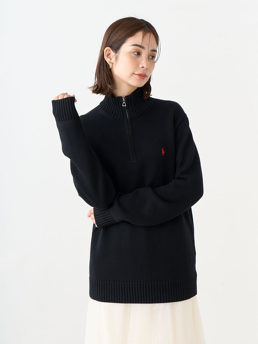 POLO RALPH LAUREN】ハーフジップニットプルオーバー(ニット