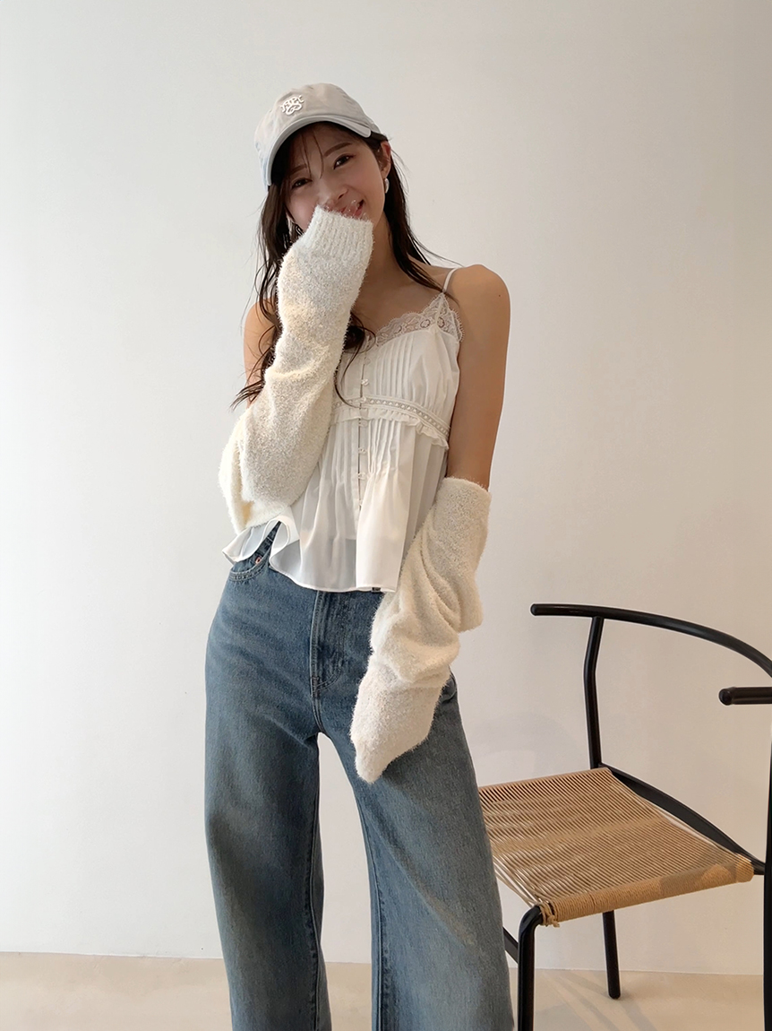 ボレロ×レースキャミセットアップ(ニット)｜トップス｜SNIDEL