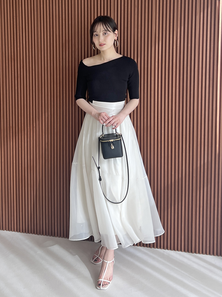 新作新品タグ付き　スナイデル♡Sustainableアシメリブニットプルオーバー Sustainableアシメリブニットプルオーバー(ニット)｜トップス