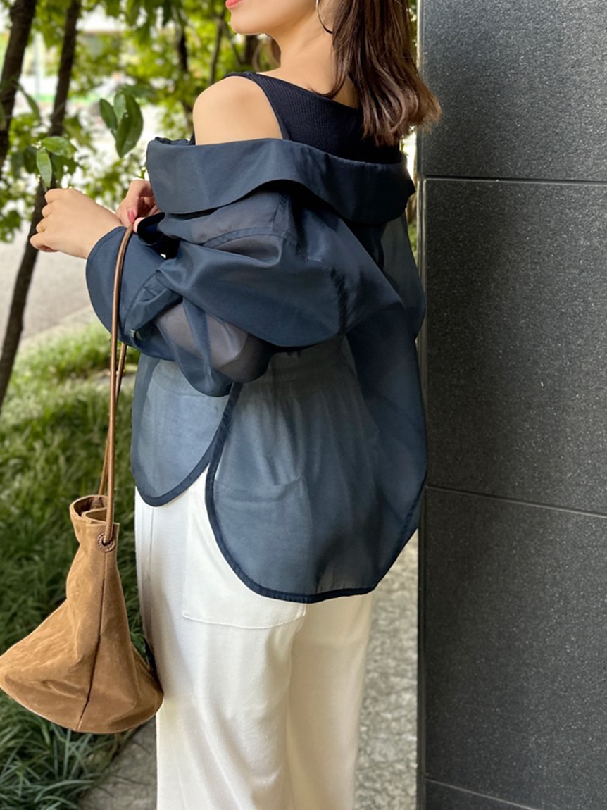 Sustainableシアーシャツニットセット(ニット)｜トップス