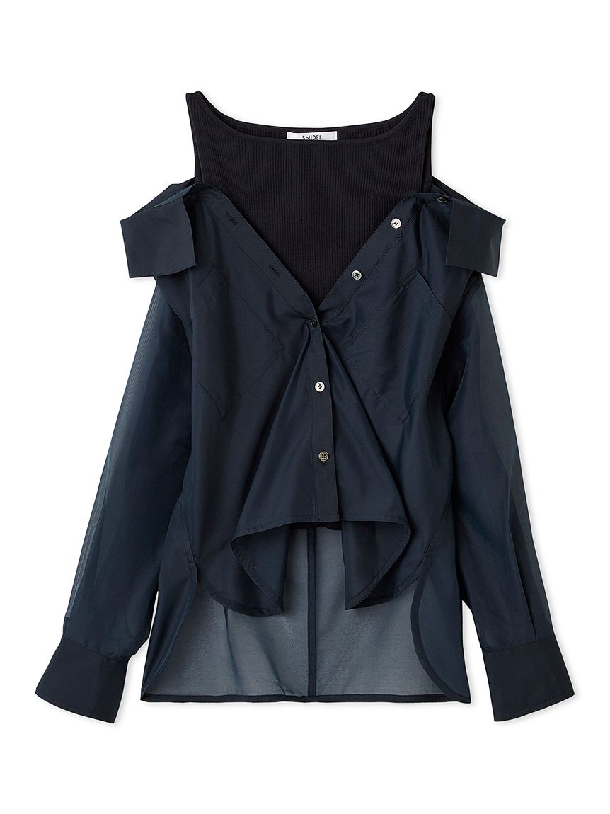 新品未使用タグ付き 2024SS SNIDEL シアーシャツ シアー シャツ SNIDEL（スナイデル）の「シアーシャツ（シャツ/ブラウス）」 - WEAR