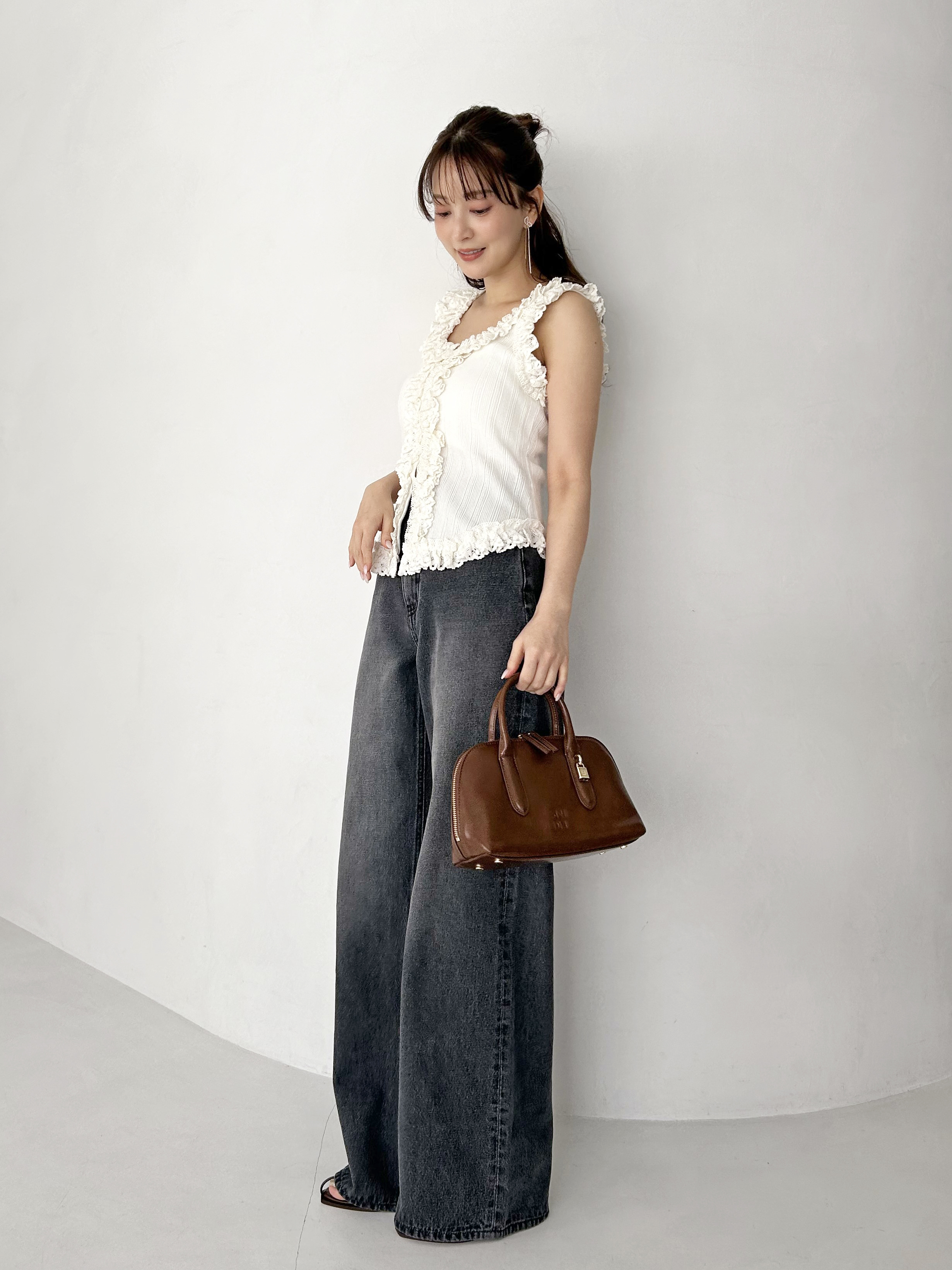 レースニットプルオーバー(ニット)｜トップス｜SNIDEL