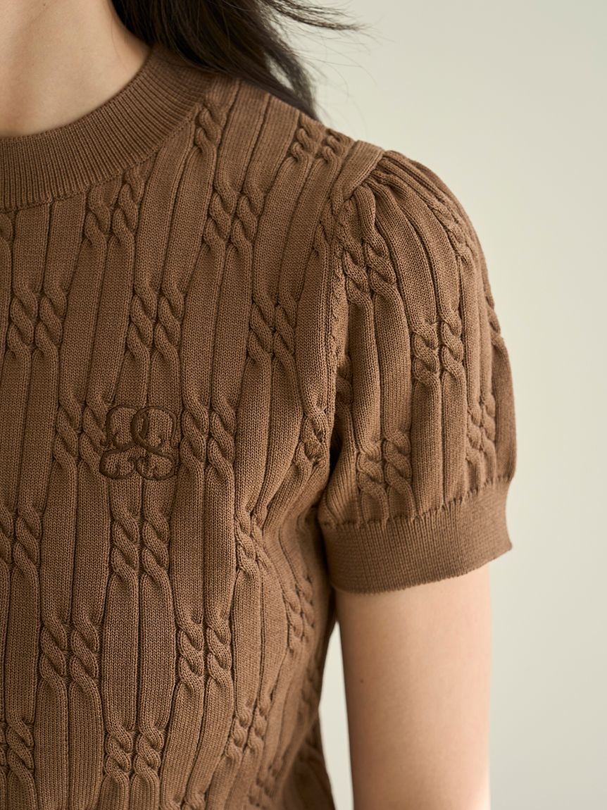 Sustainableワンポイントニットプルオーバー(ニット)｜トップス