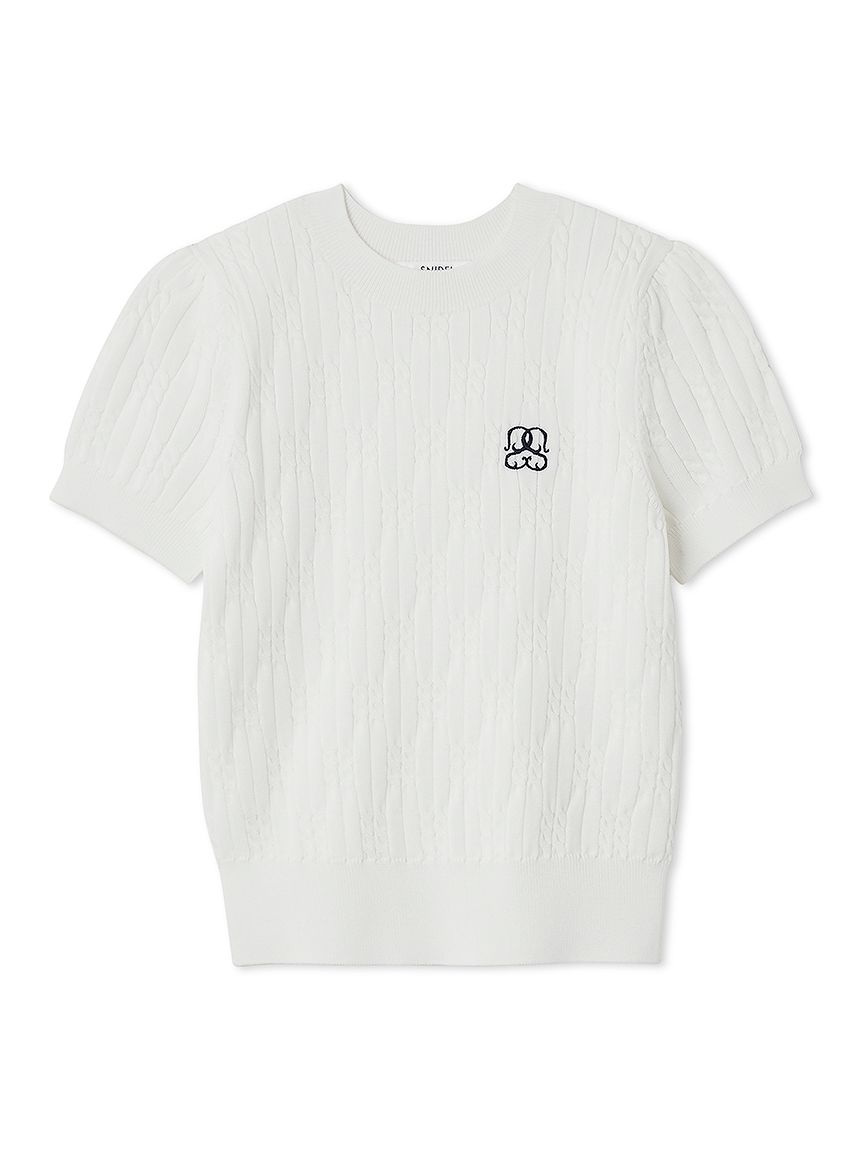 注目ショップ Sustainableワンポイントニットプルオーバー(ニット)|トップス 服&ファッション小物