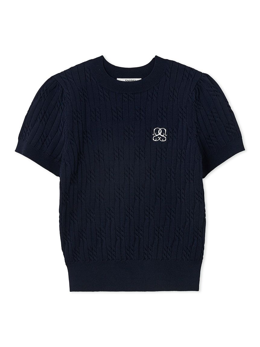 Sustainableワンポイントニットプルオーバー(ニット)｜トップス