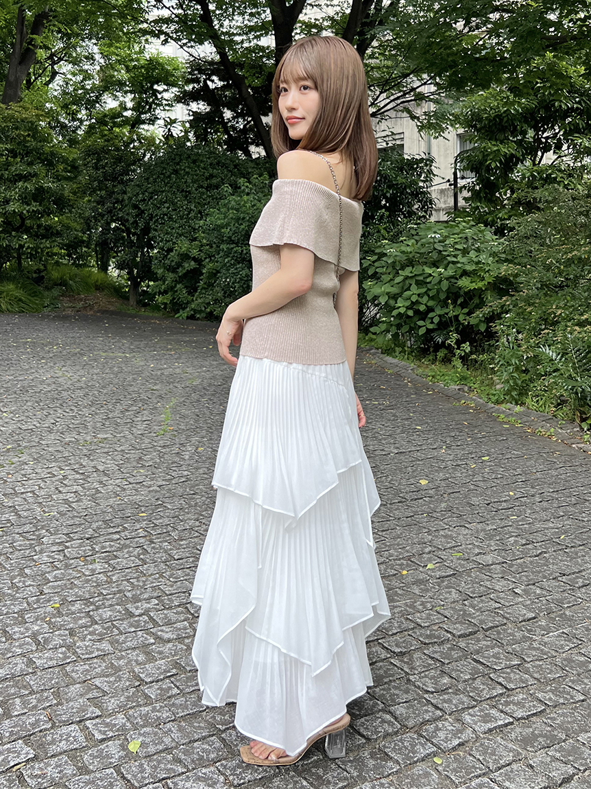 オフショルニットプルオーバー(ニット)｜トップス｜SNIDEL