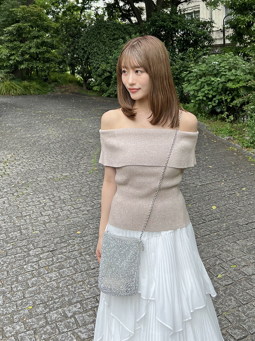 オフショルニットプルオーバー(ニット)｜トップス｜SNIDEL