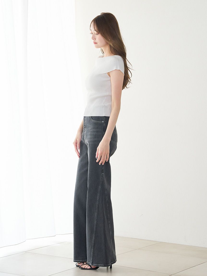 SNIDEL - 人気商品♡Vネックオフショルニット 楽天市場】Vネックセミオフショルニット｜ レディース ちくちく