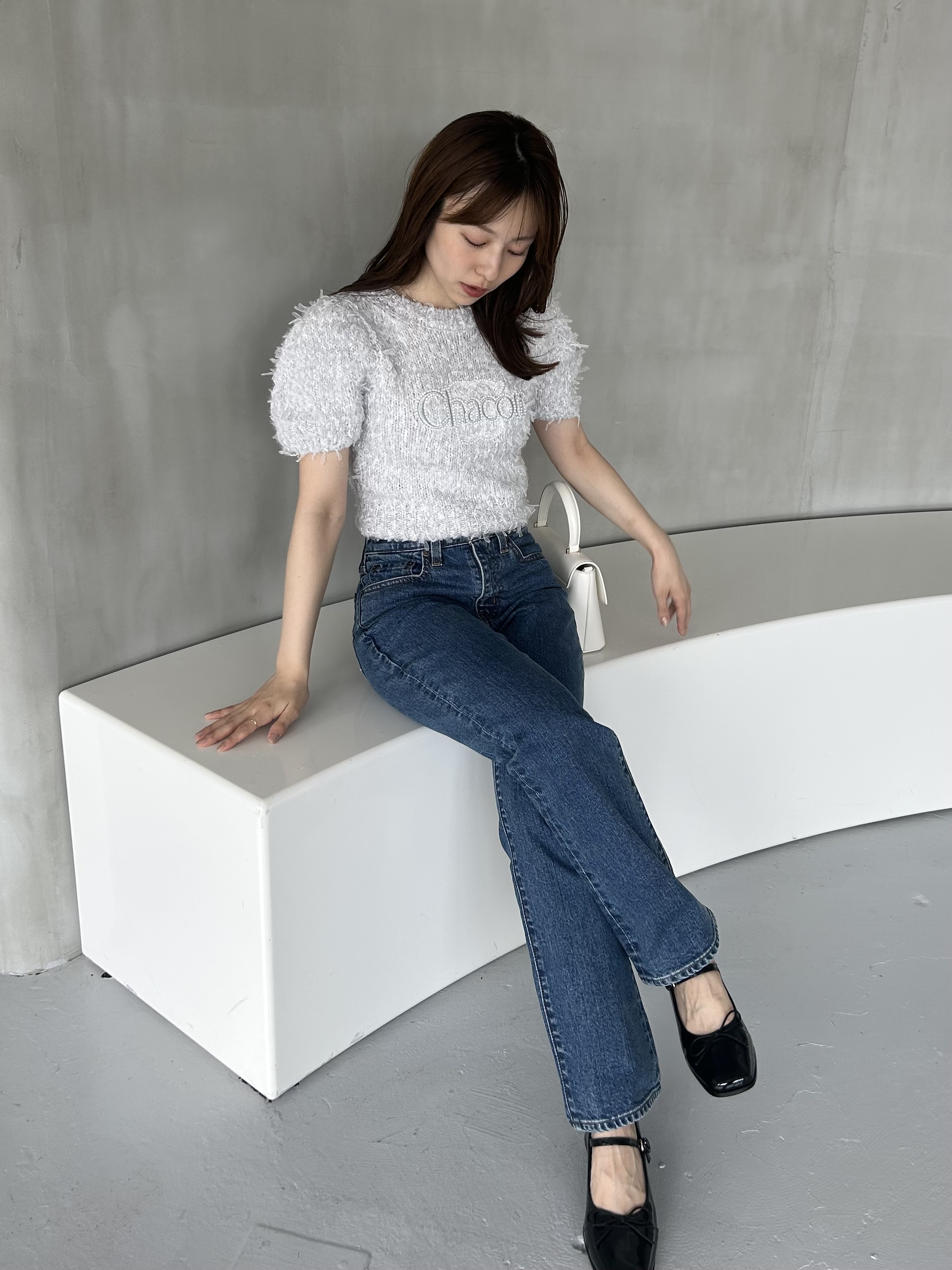 スナイデル　snidel chacott ジャガードハーフプルオーバー Chacott】ジャガードハーフプルオーバー（ニット）｜SNIDEL