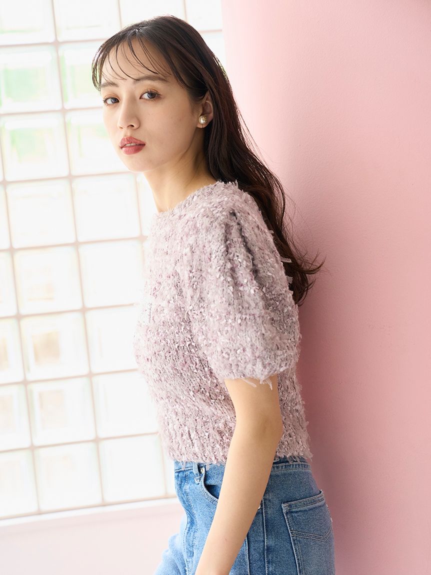 Chacott】ジャガードハーフプルオーバー(ニット)｜トップス