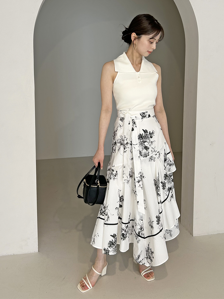 SNIDEL Sustainable襟付きシアーニットプルオーバー Amazon | [スナイデル] Sustaina襟付きシアーニットプルオーバー