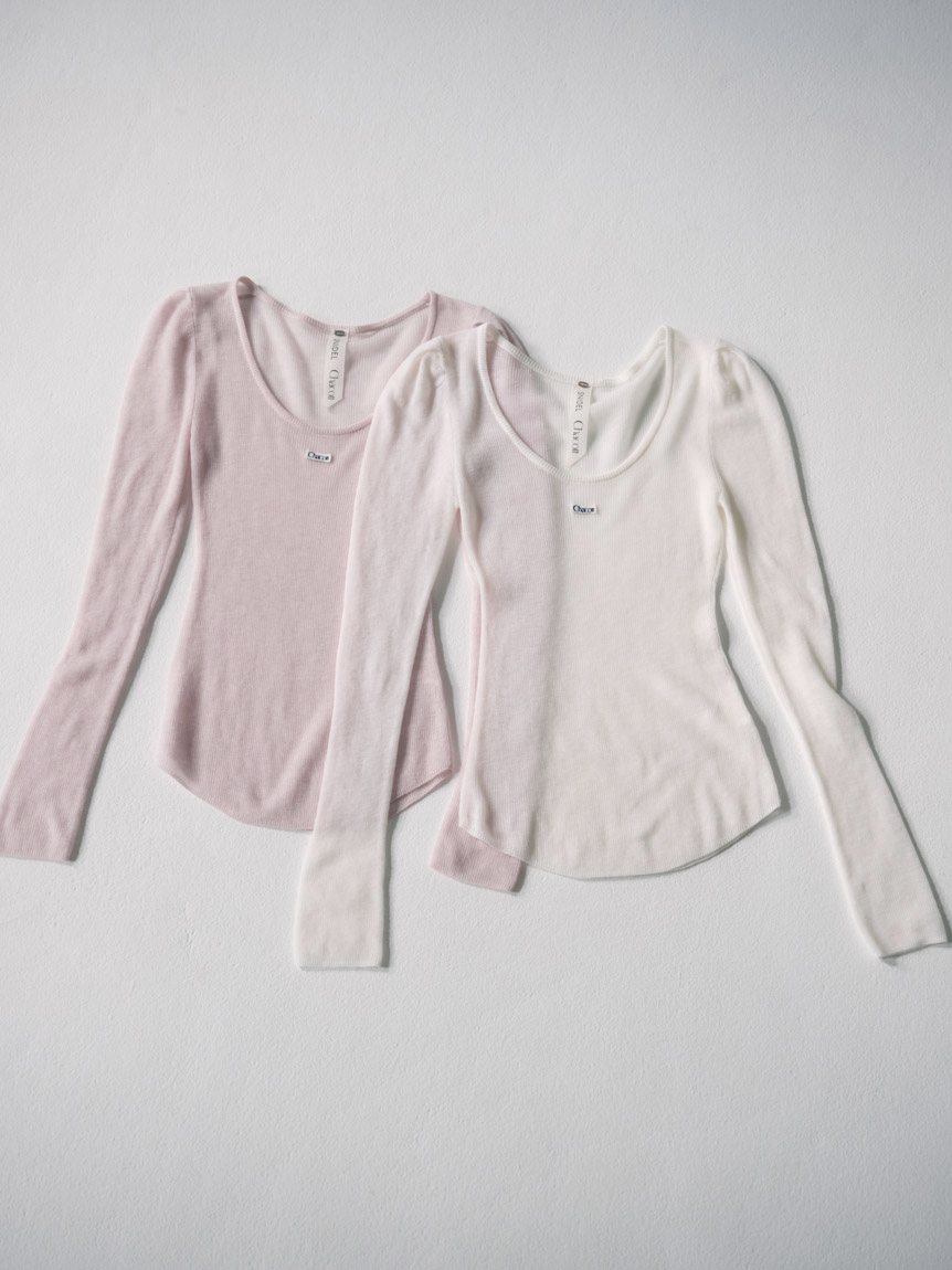 snidel chacott シアーリブニット pnk-f Chacott ニット セーター 「Chacott」シアーリブニット レディース