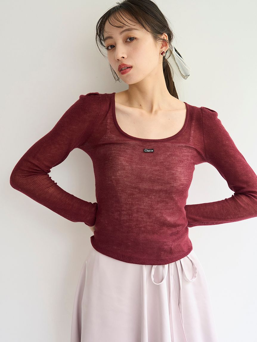 Chacott】シアーリブニット(ニット)｜トップス｜SNIDEL(スナイデル)の