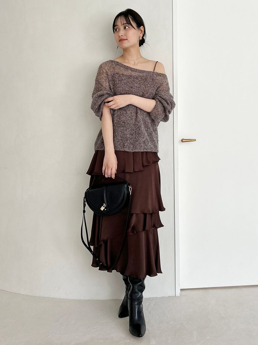 WEB限定カラーあり】シアーモヘヤルーズプルオーバー(ニット