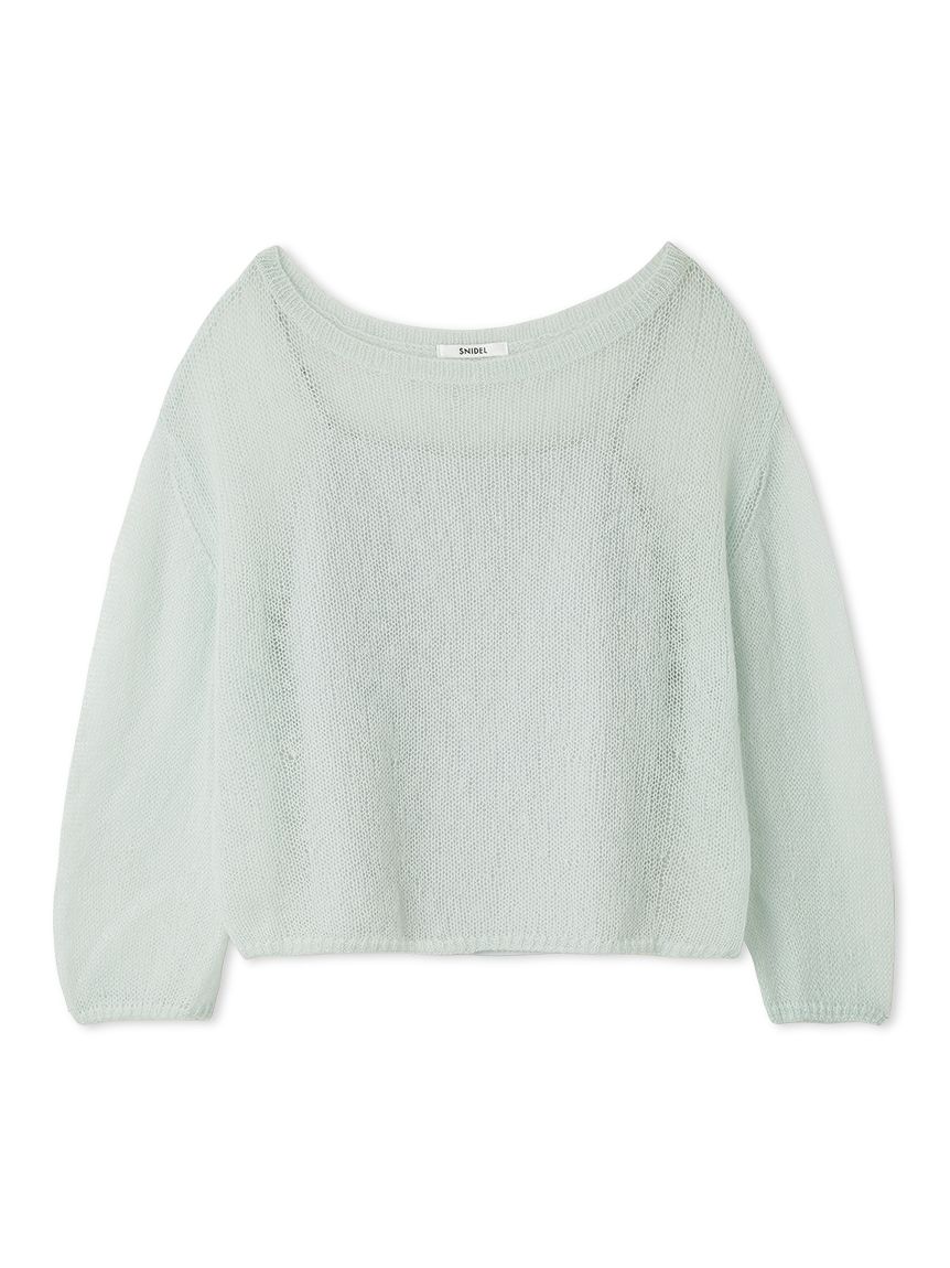 新品】SNIDEL　スナイデル シアーモヘアプルオーバー　ホワイト　アイボリー SNIDEL（スナイデル）の「シアーモヘアプルオーバー（ニット