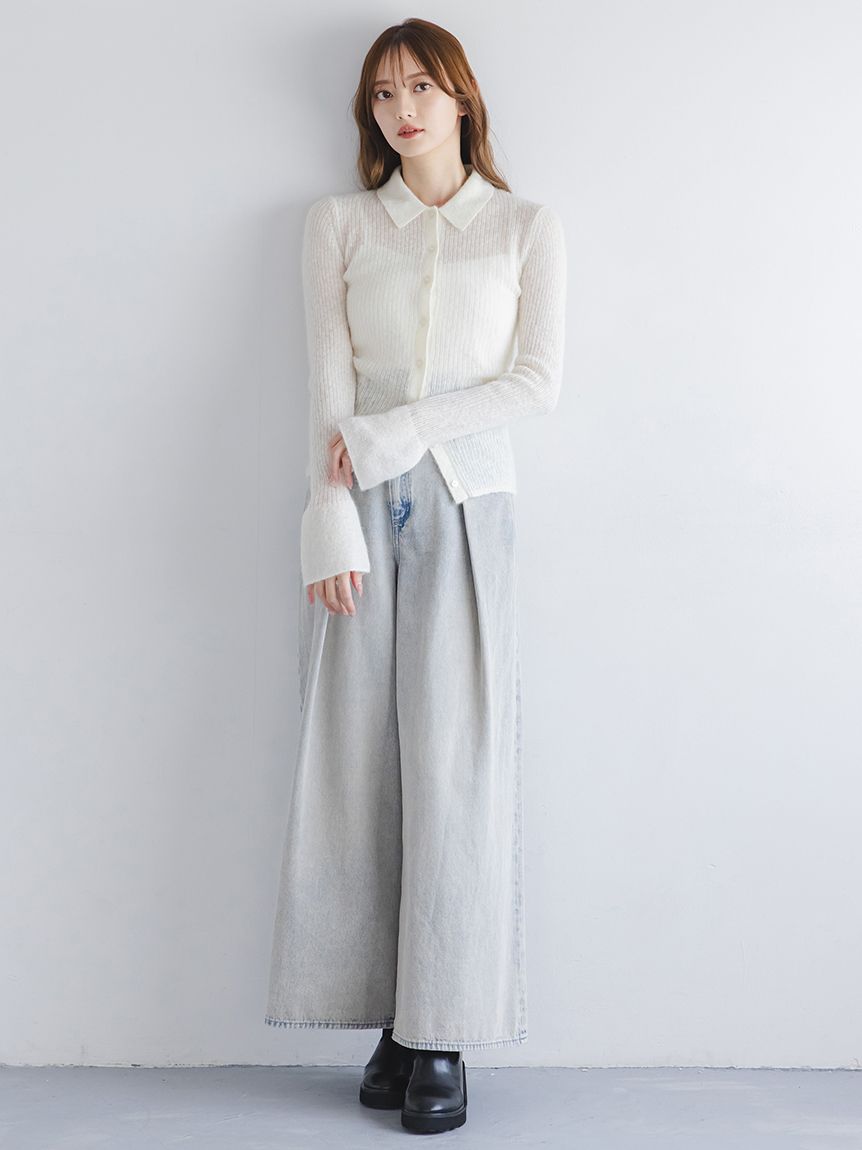 snidel モヘアニット シアーニット 最終値下げ SNIDEL（スナイデル）の「モヘヤシアーニットプルオーバー