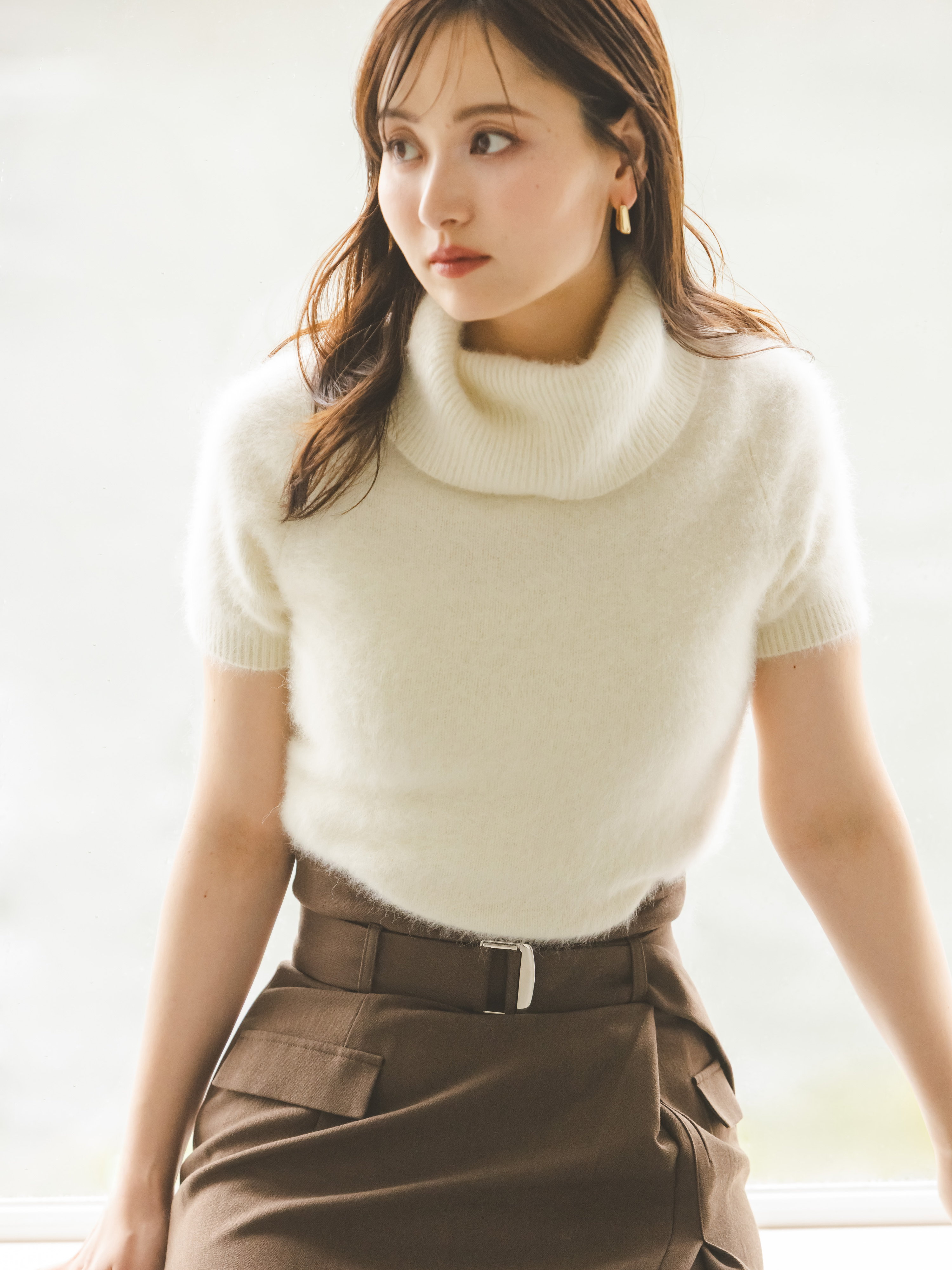 snidel （スナイデル）ラッフル刺繍ニットプルオーバー 25春夏