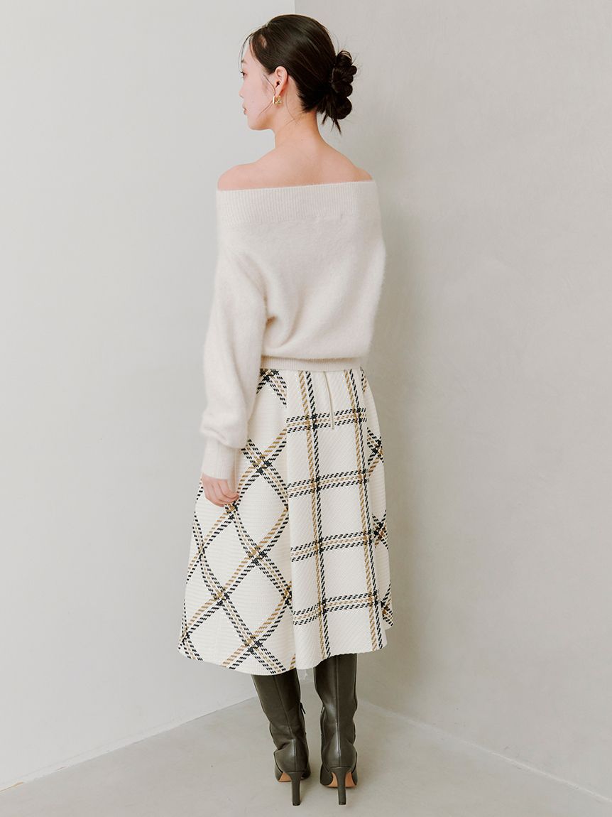 【美品】SNIDEL スナイデル フォックスアルパカオフショルプルオーバーBRW フォックスアルパカオフショルプルオーバー(ニット)｜トップス｜SNIDEL