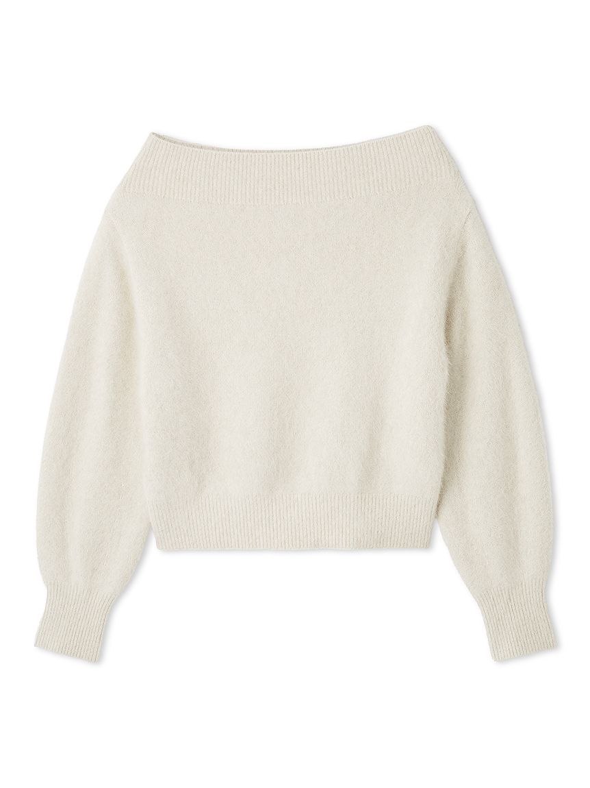スナイデル　フォックスアルパカオフショルプルオーバー　ニット　アイボリー フォックスアルパカオフショルプルオーバー(ニット)｜トップス