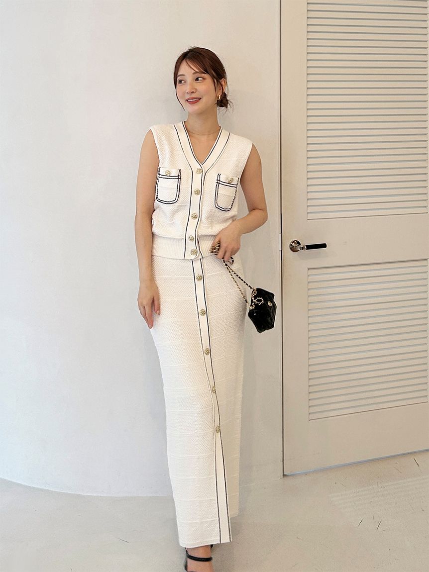 新作新品タグ付き　スナイデル♡Sustainableストラクチャーニットジレ Sustainableストラクチャーニットジレ(ニット)｜トップス