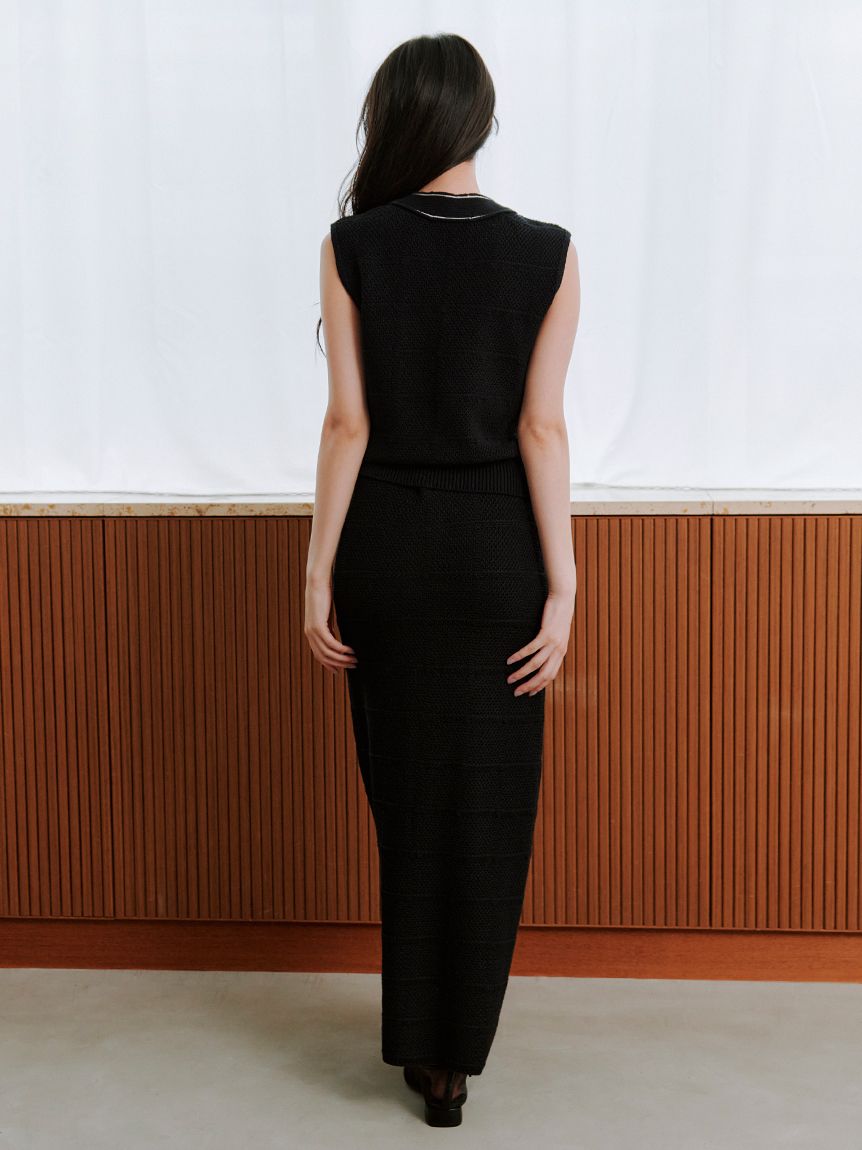 新作新品タグ付き　スナイデル♡Sustainableストラクチャーニットジレ Sustainableストラクチャーニットジレ（ニット）｜SNIDEL
