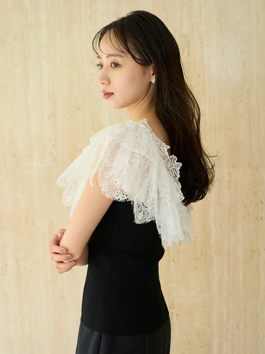 snidel レースニットプルオーバー 完売品 SNIDEL ニット セーター レースニットプルオーバー レディース