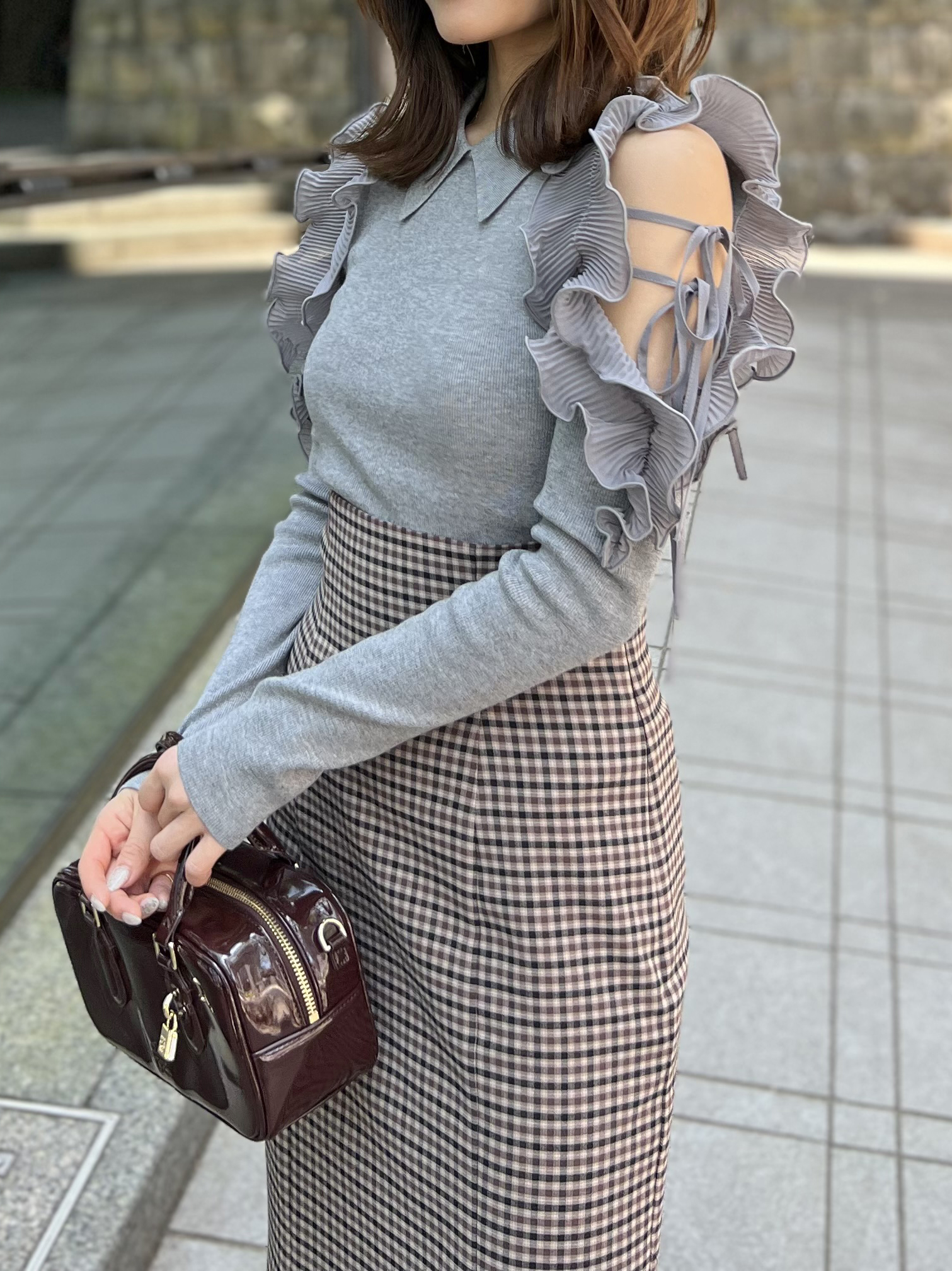 プリーツフリルニットプルオーバー(ニット)｜トップス｜SNIDEL