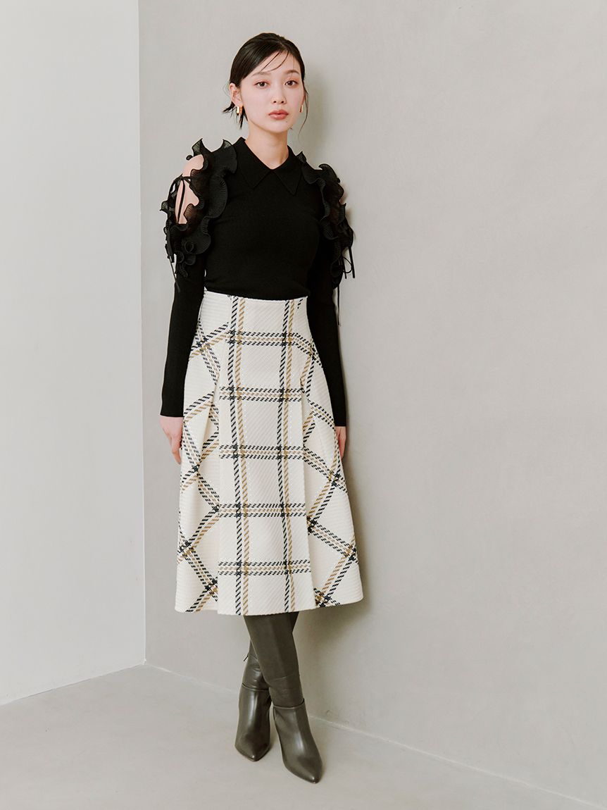 プリーツフリルニットプルオーバー(ニット)｜トップス｜SNIDEL