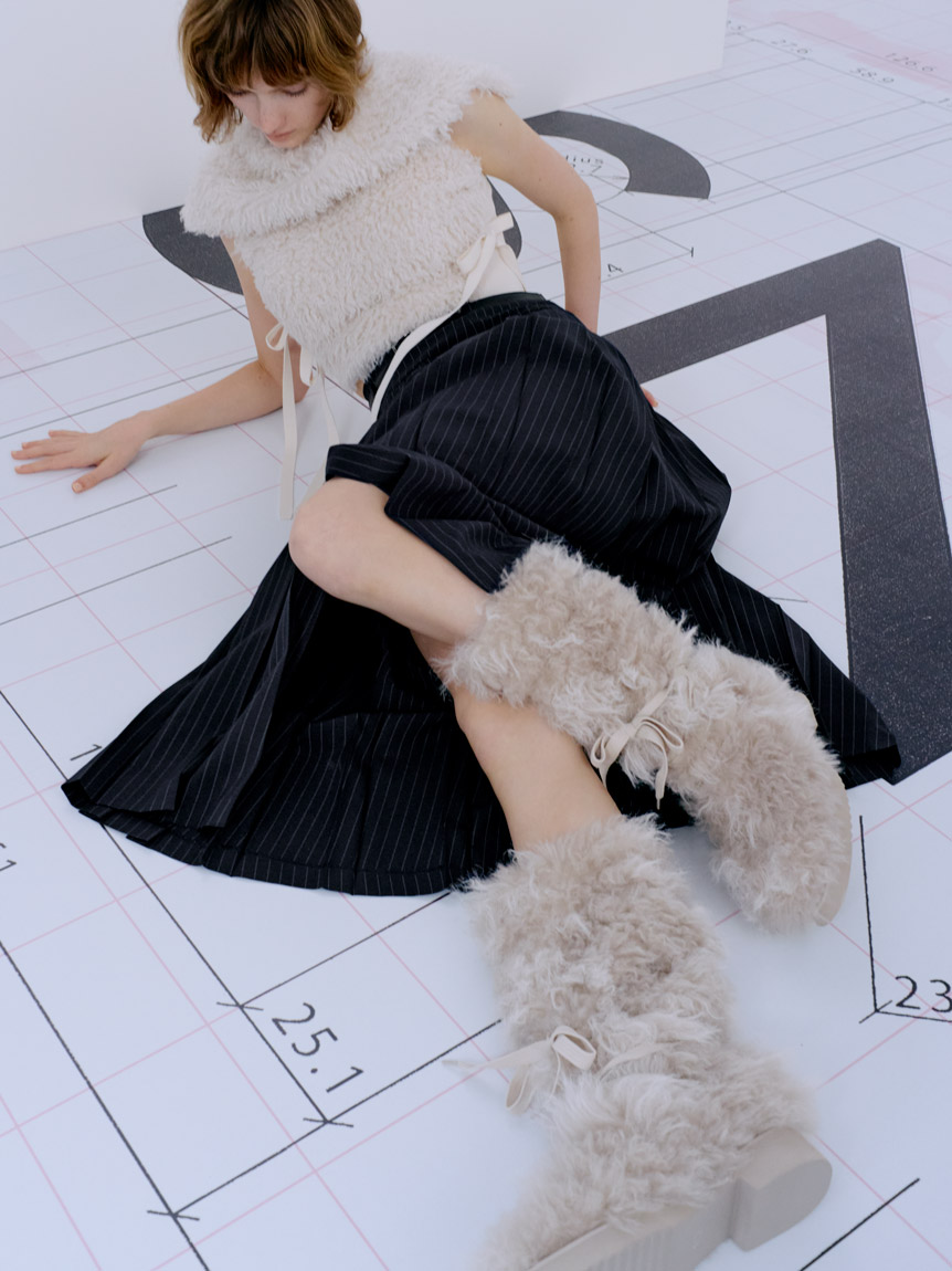 フェイクファーアメスリニットプルオーバー(ニット)｜トップス｜SNIDEL