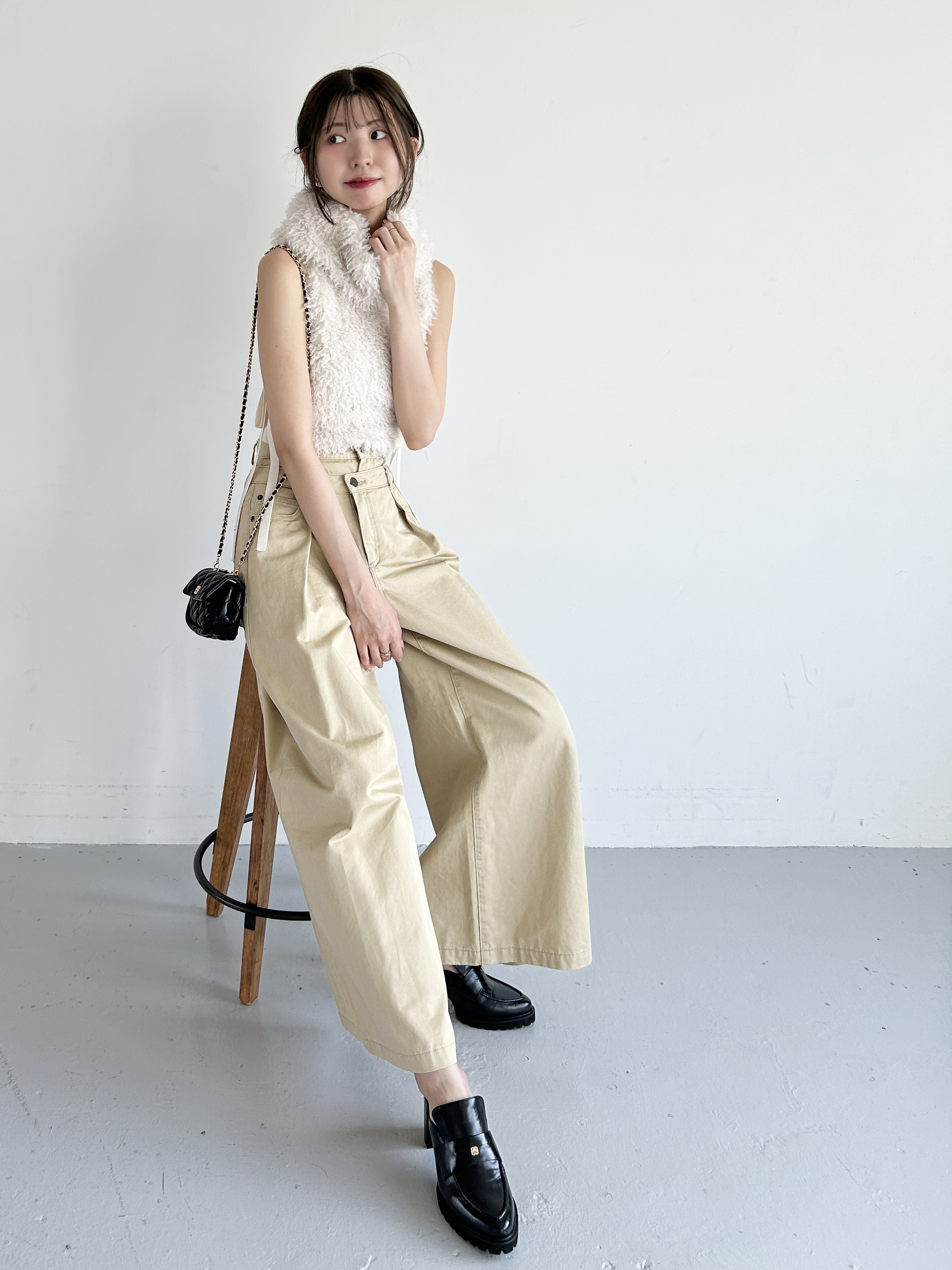 【タグ付き新品未使用】SNIDEL フェイクファーアメスリニットプルオーバー フェイクファーアメスリニットプルオーバー(ニット)｜トップス