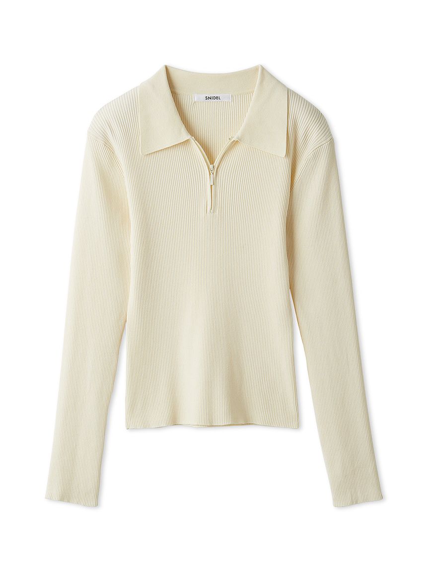 ハーフジップポロニットプルオーバー(ニット)｜トップス｜SNIDEL