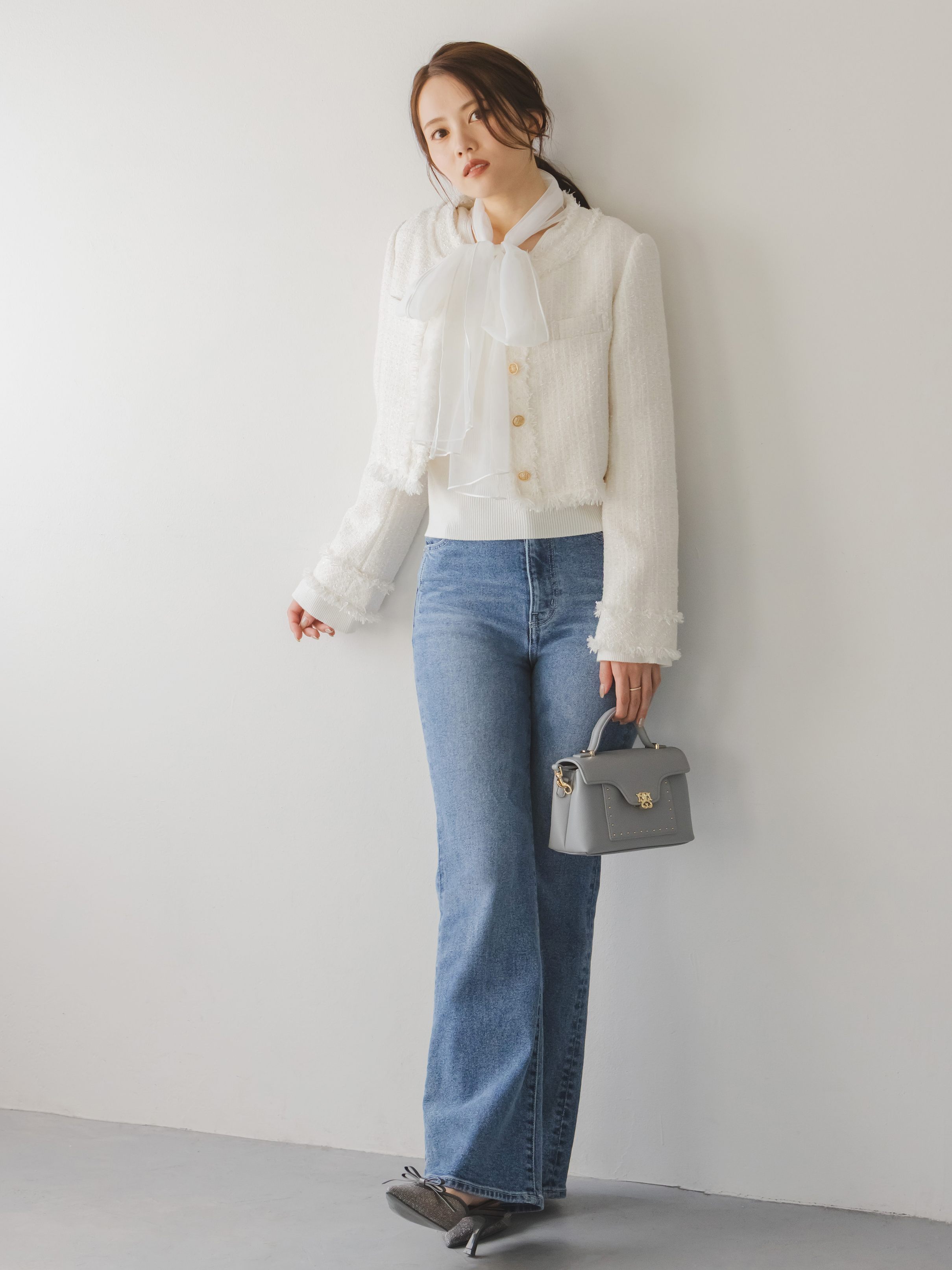 ニュアンスリボンニットプルオーバー(ニット)｜トップス｜SNIDEL