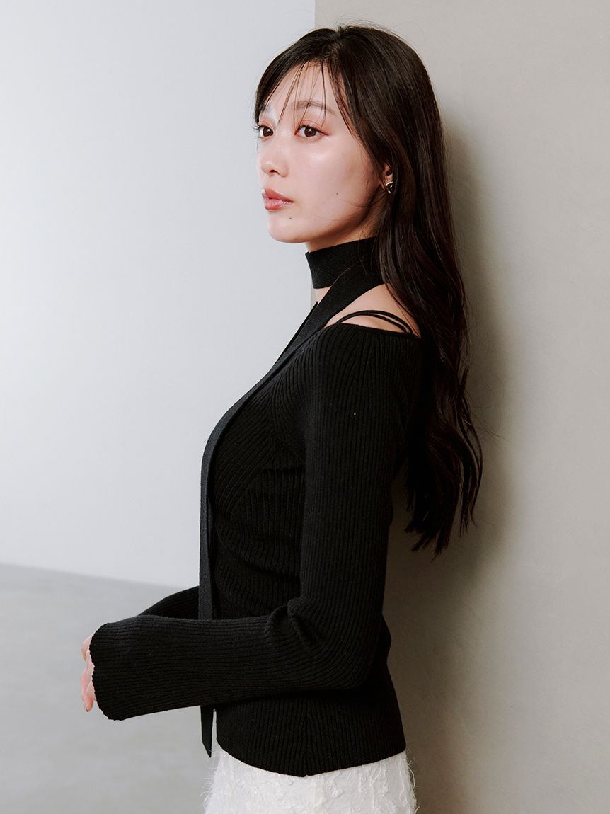 タイ付きニットプルオーバー(ニット)｜トップス｜SNIDEL(スナイデル)の