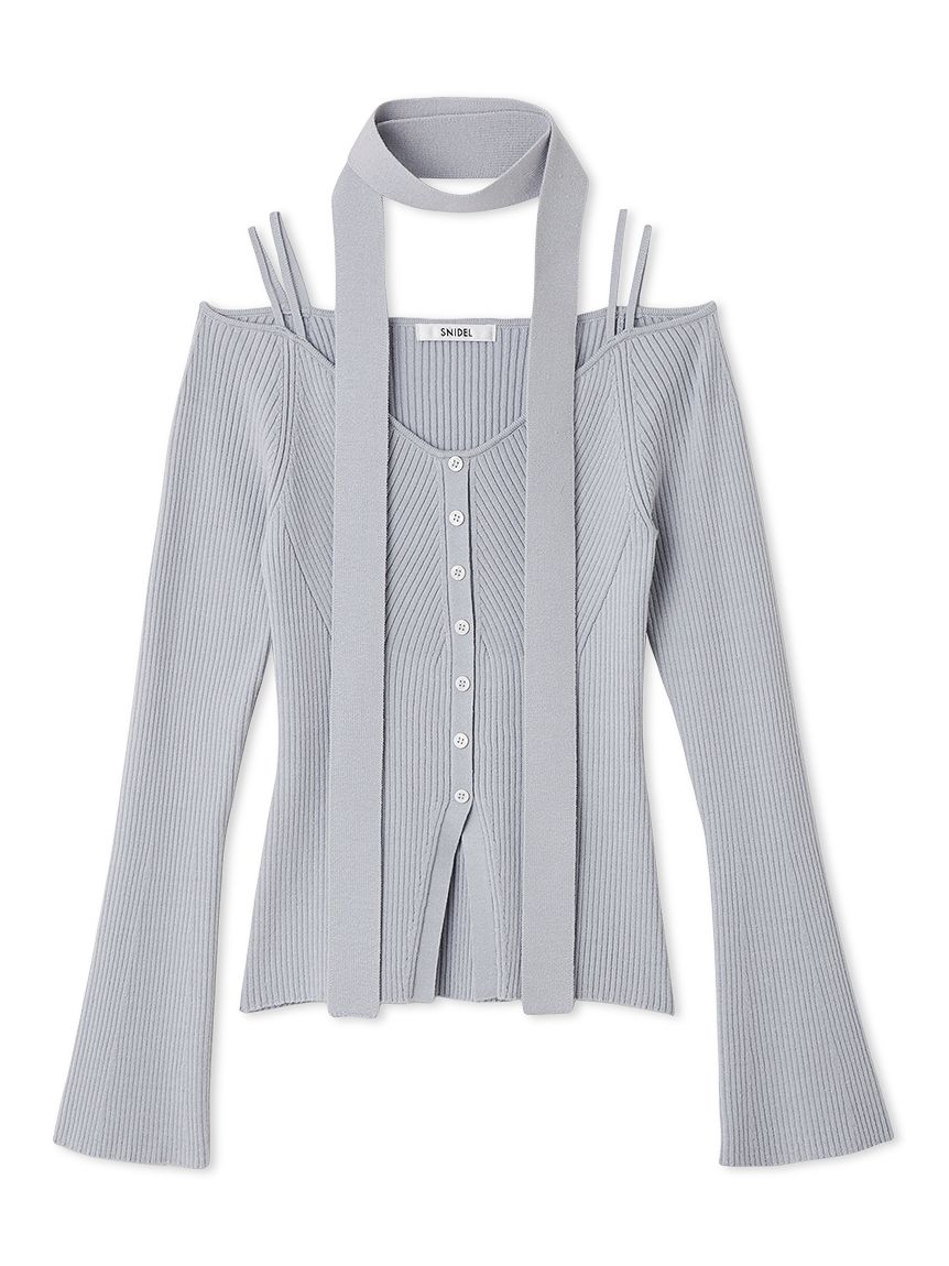 タイ付きニットプルオーバー(ニット)｜トップス｜SNIDEL(スナイデル)の