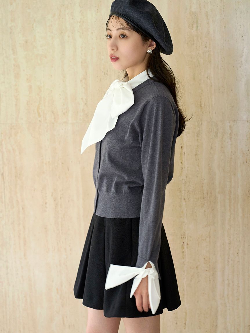 ボウタイドッキングニットプルオーバー(ニット)｜トップス｜SNIDEL