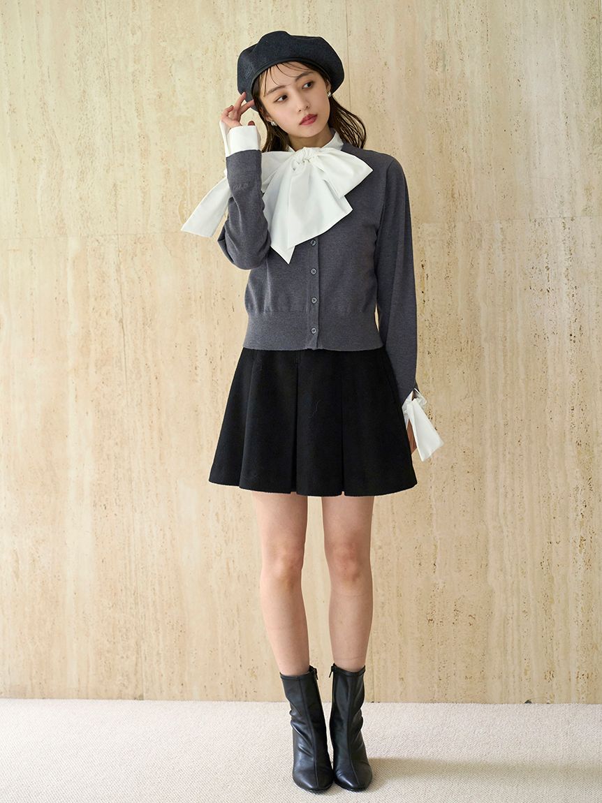 snidel / スナイデル  ボウタイドッキングニットプルオーバー  25秋冬予約 SWNT254229 入荷予定 : 10月下旬〜 (10%OFF&PT5) snidel （スナイデル）ボウタイドッキングニットプルオーバー 25