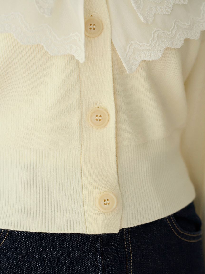 レースカラーニットプルオーバー(ニット)｜トップス｜SNIDEL