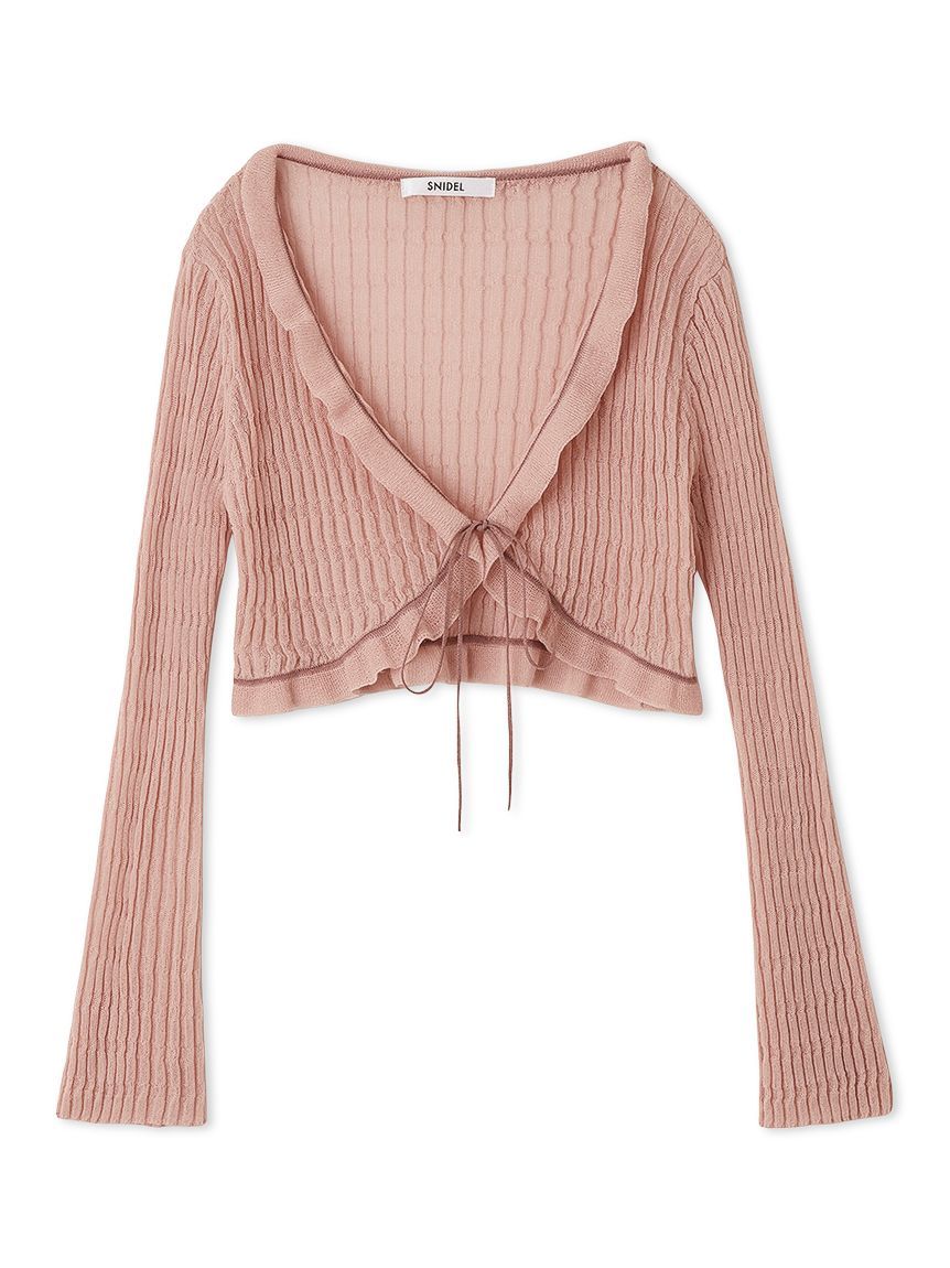 SNIDEL スナイデル シアーボレロカーディガン アイボリー スナイデル snidel シアーボレロカーディガン アイボリー IVR