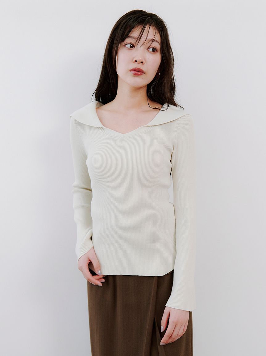 オフショル衿ニットプルオーバー(ニット)｜トップス｜SNIDEL