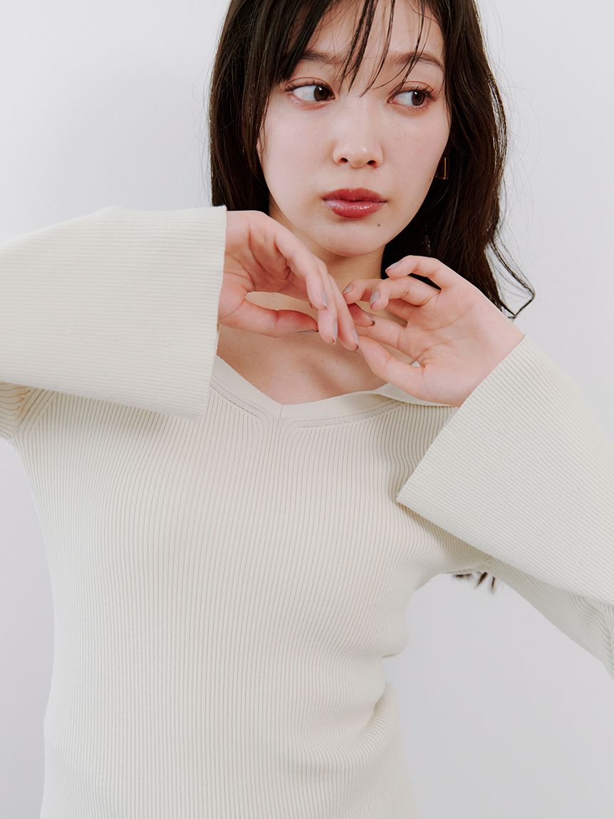 オフショル衿ニットプルオーバー(ニット)｜トップス｜SNIDEL