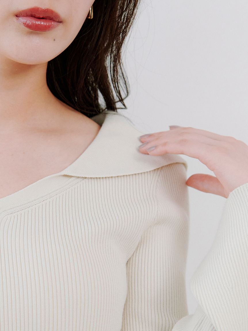 スナイデル　SNIDEL オフショル衿ニットプルオーバー SNIDEL｜オフショル衿ニットプルオーバー | Rakuten Fashion