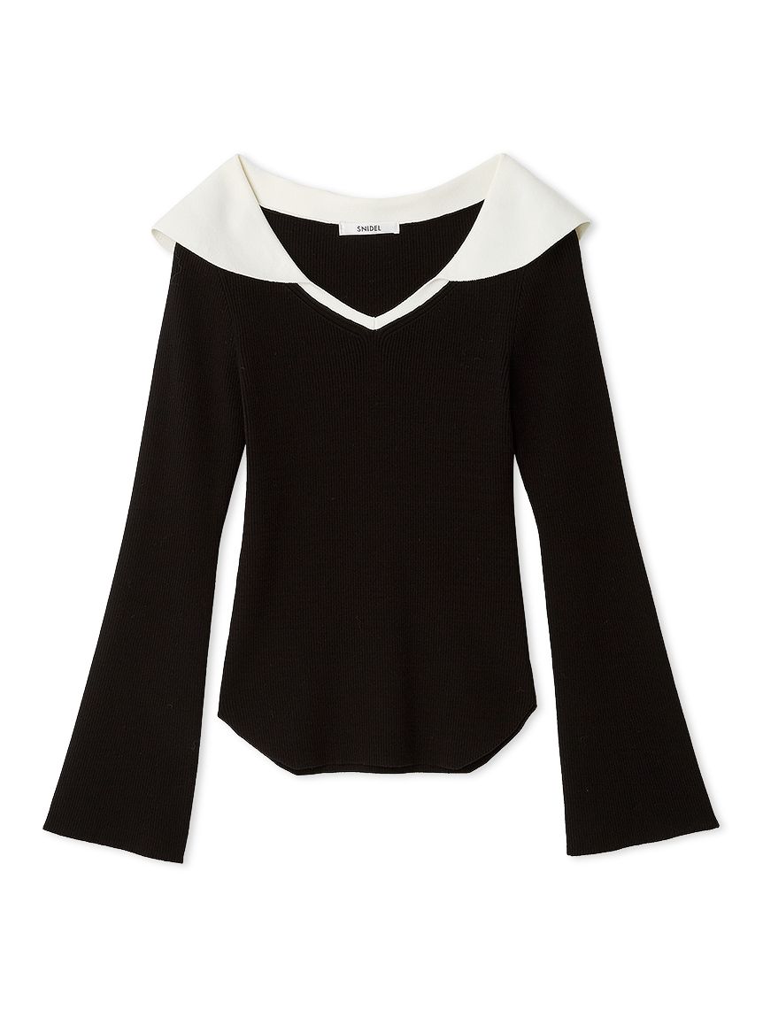 スナイデル　SNIDEL オフショル衿ニットプルオーバー オフショル衿ニットプルオーバー | スナイデル(SNIDEL) | マルイ