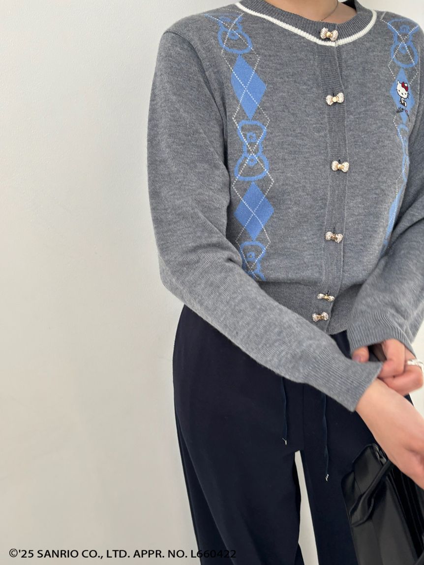 HELLO KITTY】アーガイルカーディガン(カーディガン)｜トップス