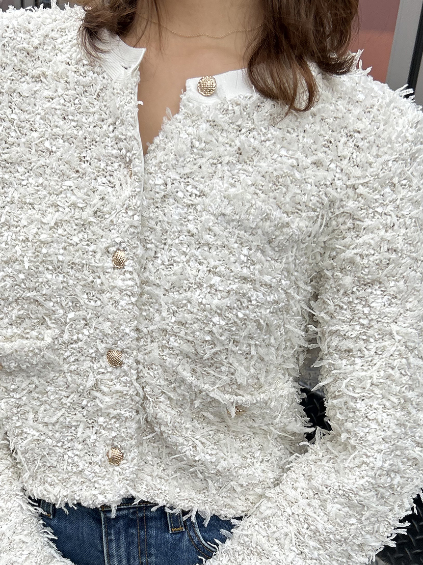 ミックスツイードライクニットカーディガン(ニット)｜トップス｜SNIDEL