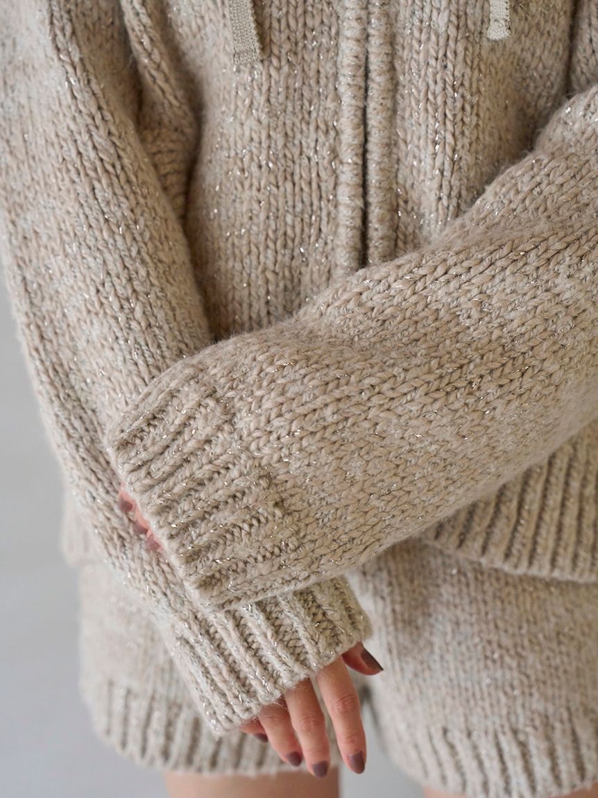 新品タグ付き✨SNIDEL スナイデル ロービングニットフーディー IVR ロービングニットフーディー(ニット)｜トップス｜SNIDEL(スナイデル)の