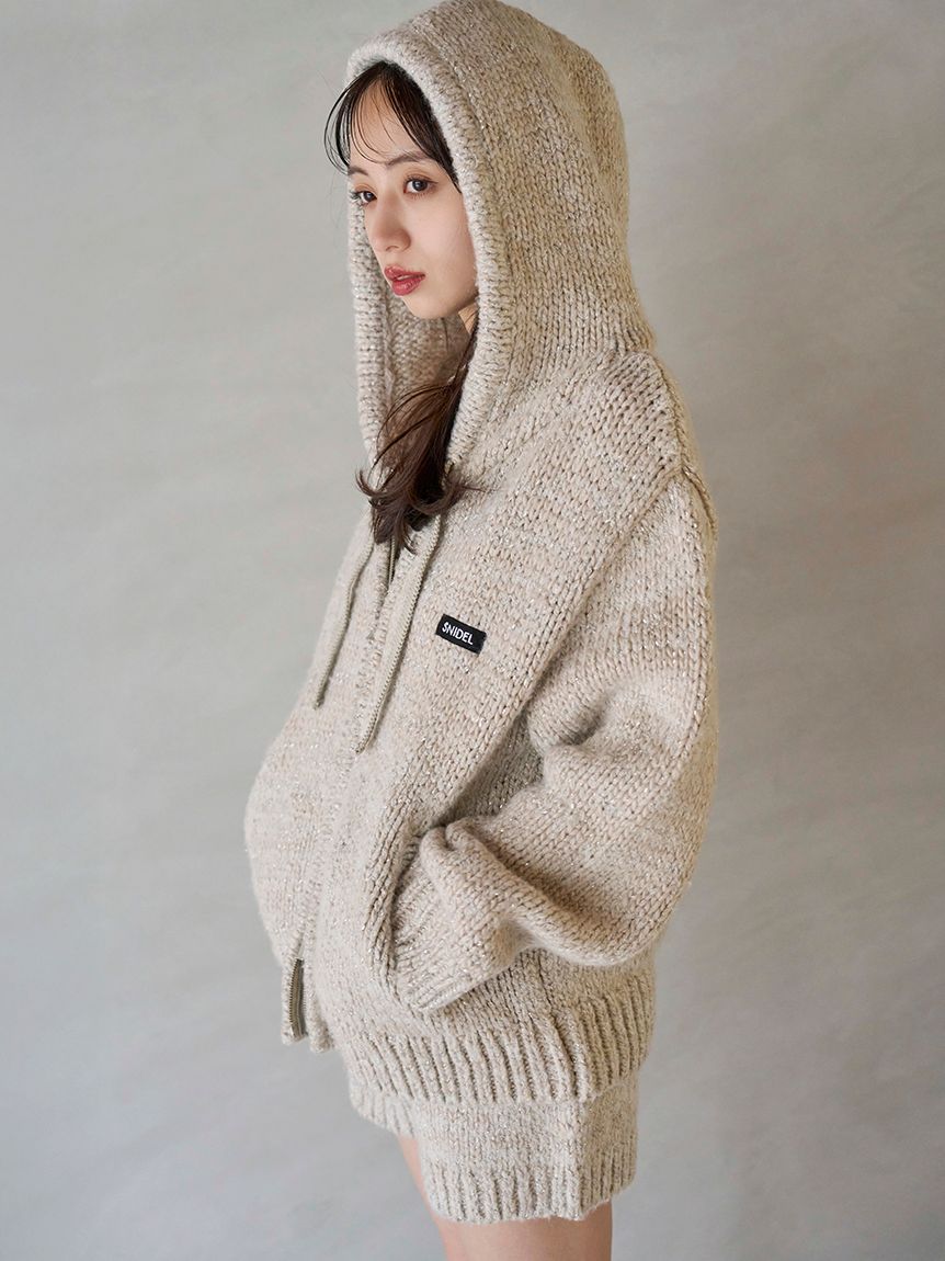【新品未使用】SNIDEL ロービングニットフーディー ロービングニットフーディー（ニット）｜SNIDEL（スナイデル