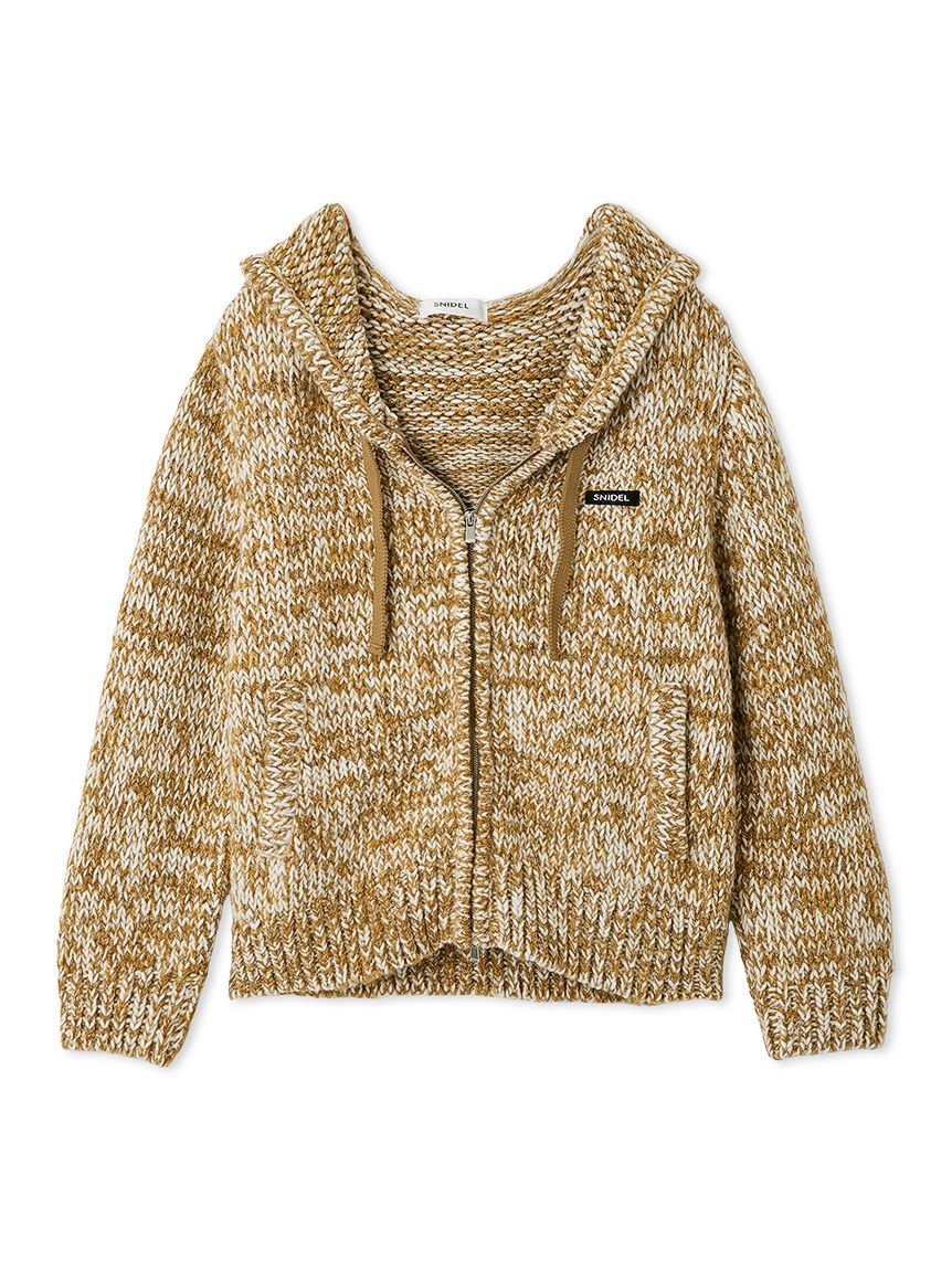 タグ付きsnidel ロービングニットフーディ パーカー グレー スナイデル SNIDEL ロービングニットフーディー （GRY） -ファッション