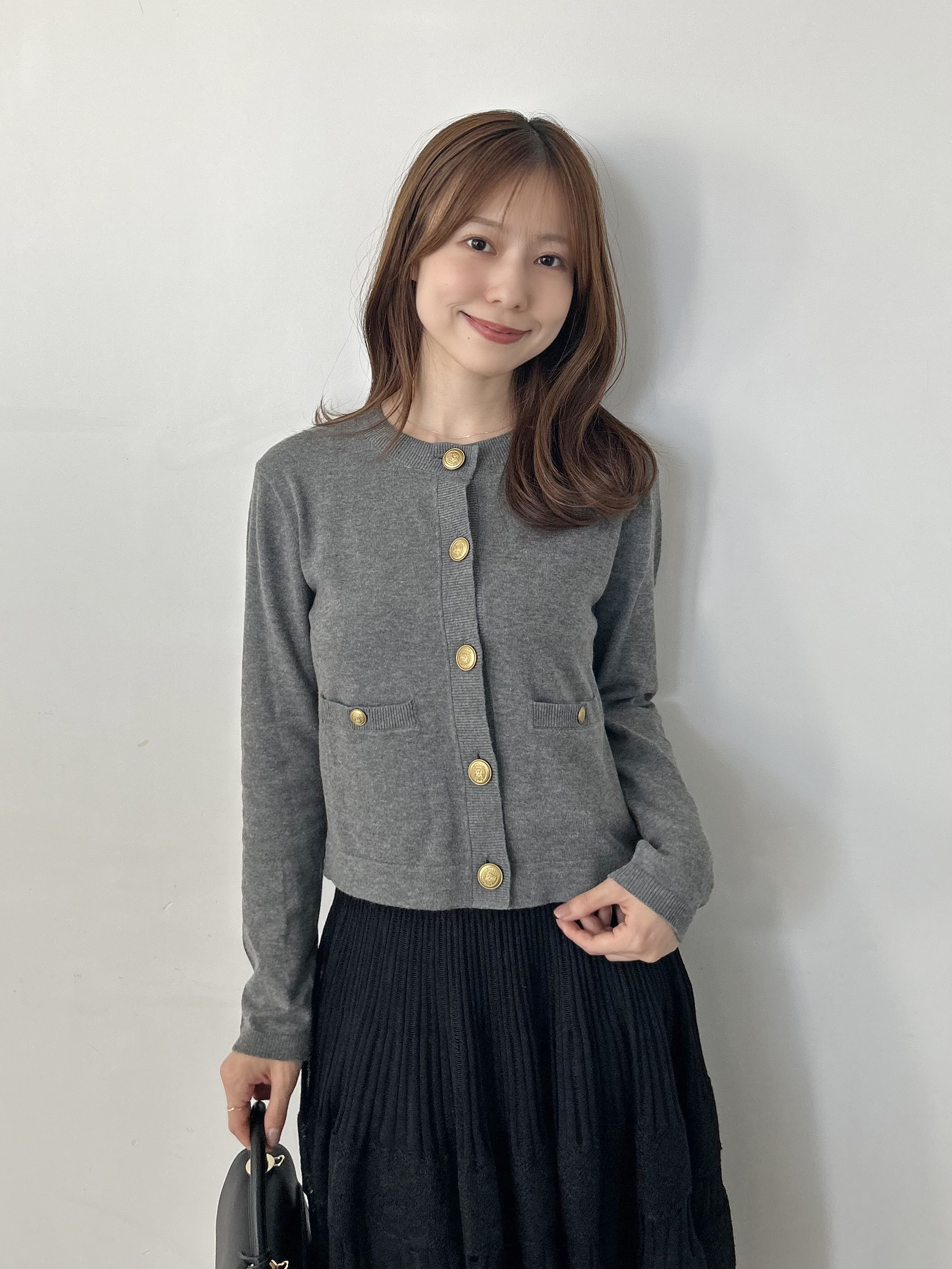金ボタンカーディガン新品 FREAK'S STORE/金ボタン ニット ポケット カーディガン【限定
