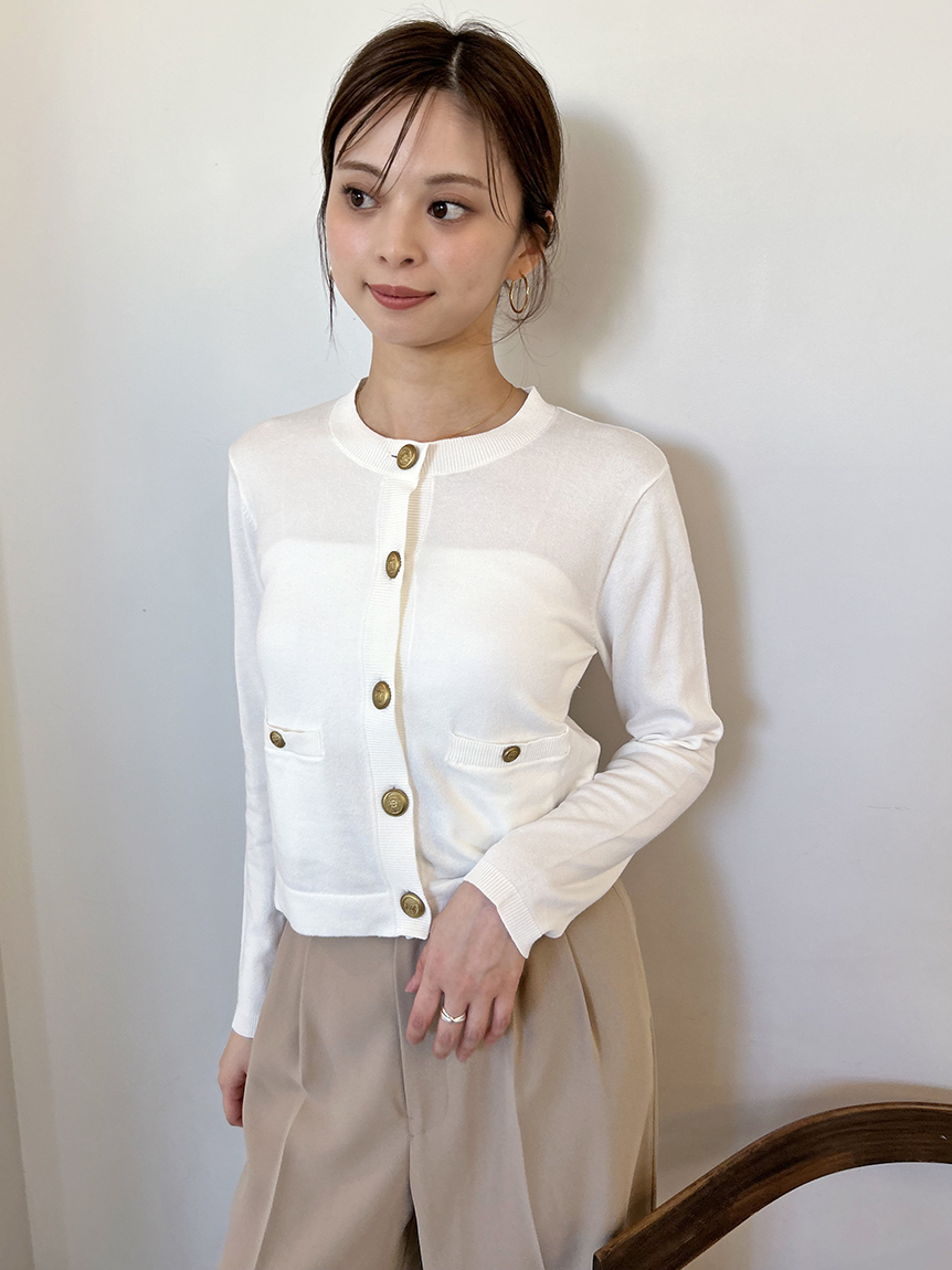金ボタンカーデ(カーディガン)｜トップス｜SNIDEL(スナイデル)の通販