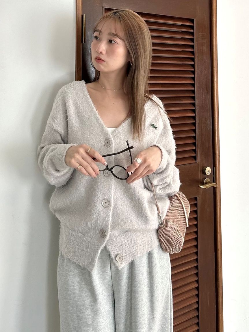 LACOSTE/ラメニットカーディガン(カーディガン)｜トップス